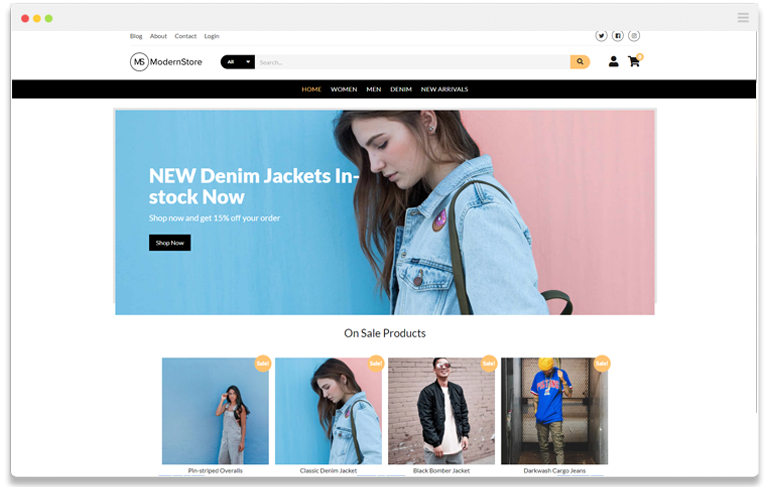 Modernstore Free Wordpress Theme 