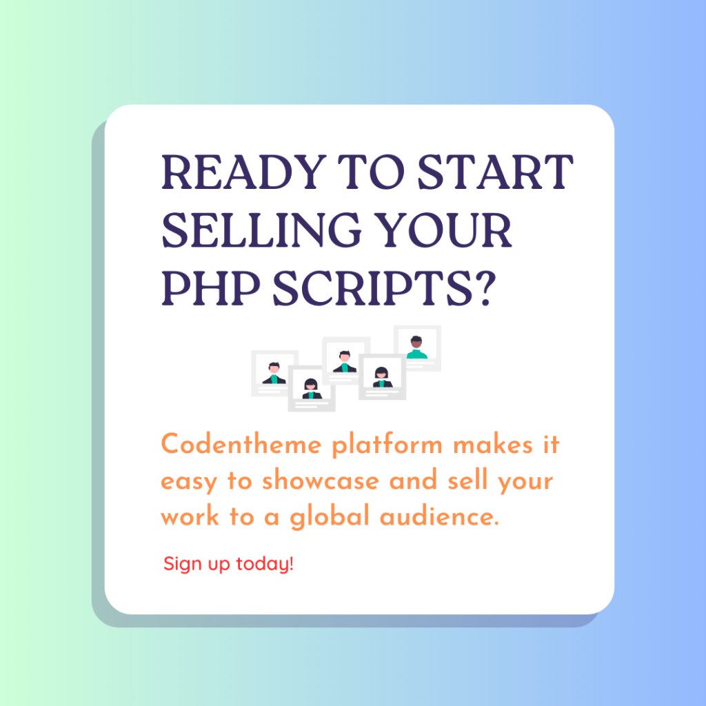 Codentheme PHP Scripts Become a Seller